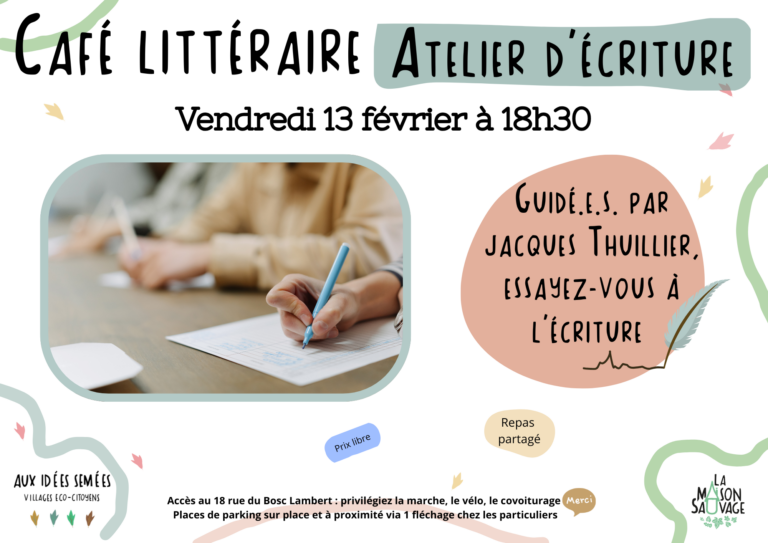 Café littéraire : atelier d&rsquo;écriture