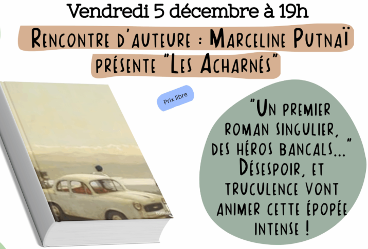 Café littéraire : rencontre d’auteure avec Marceline Putnai